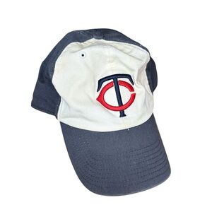 Vintage Minnesota Twins Franchise Fitted Large Cap Baseball Hat Blue MLB Large